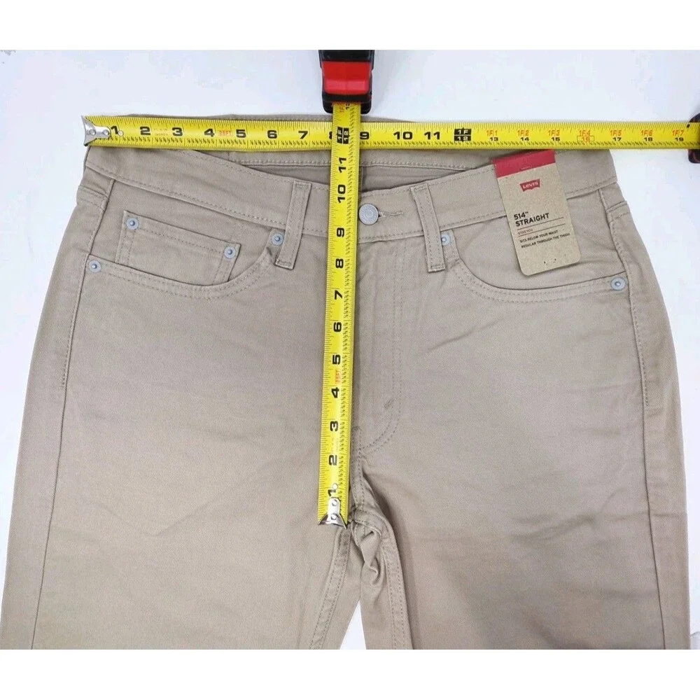 Levi's Men's 514 Straight Fit Cotton Twill Pant Khaki Beige Stretch Size 32x29